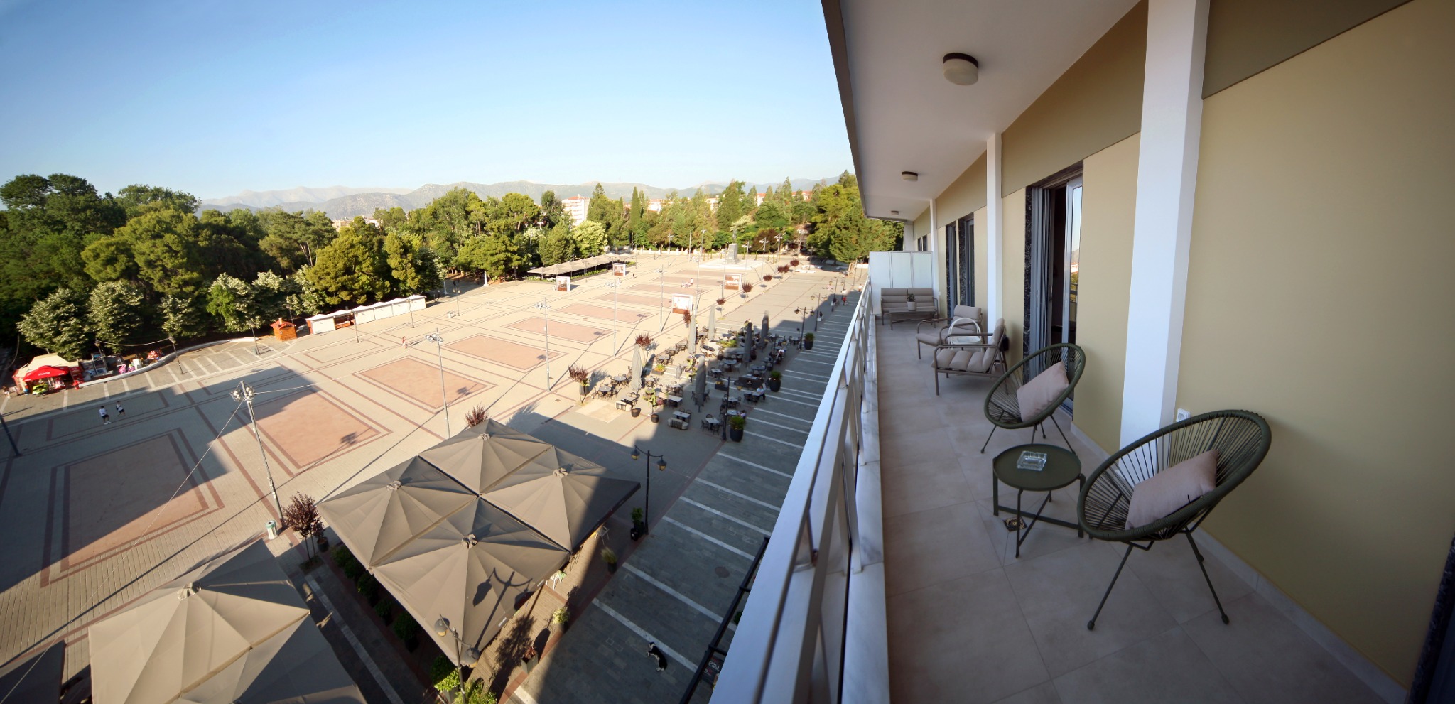 Balcony overlooking Areos Square